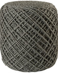 Jaipur Skandi Lykke Solid Gray Black SKA05 Pouf