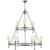 Visual Comfort Classic 2-Tier Ring Chandelier with Linen Shades