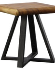 Phillips Collection Trapezium Side Table with Black Iron Base