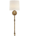 Visual Comfort Michel Tail Sconce with Linen Shade