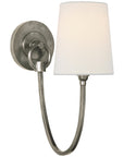 Visual Comfort Reed Single Sconce with Linen Shade