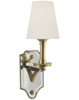 Visual Comfort Verona Mirrored Sconce with Linen Shade