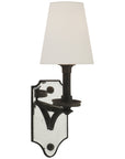 Visual Comfort Verona Mirrored Sconce with Linen Shade