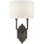 Visual Comfort Silhouette Fretwork Sconce with Linen Shade