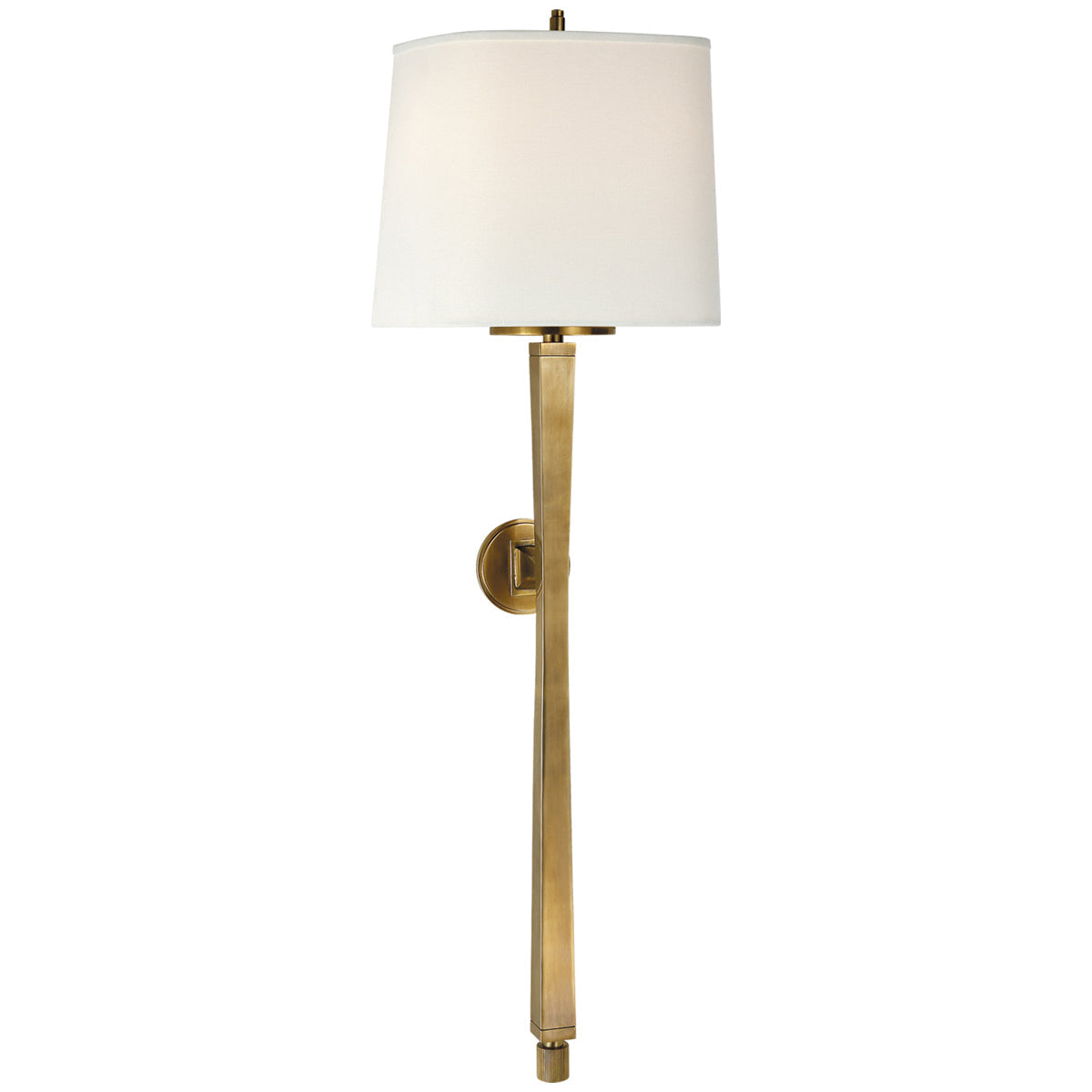 Visual Comfort Edie Baluster Sconce with Linen Shade