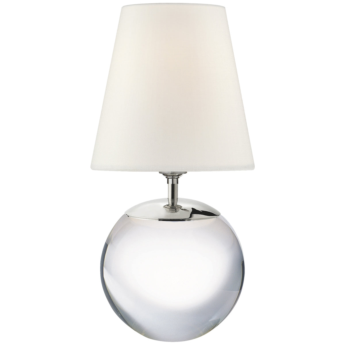 Visual Comfort Terri Large Round Table Lamp in Crystal