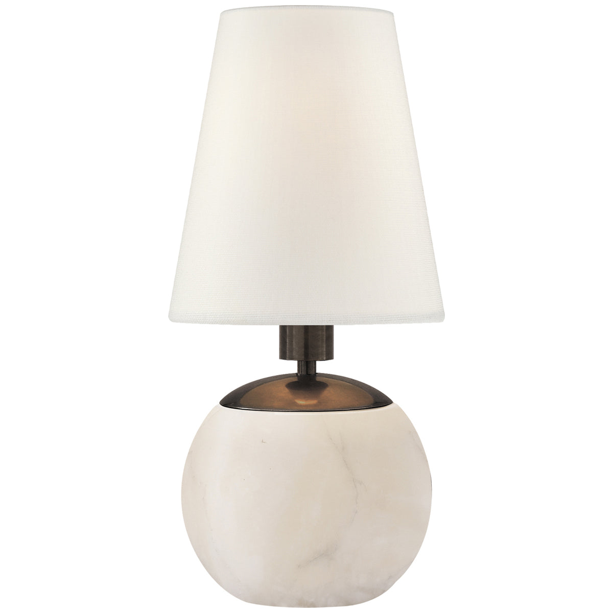 Visual Comfort Tiny Terri Round Accent Lamp in Alabaster