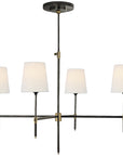 Visual Comfort Bryant Large Chandelier with Linen Shades