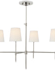 Visual Comfort Bryant Large Chandelier with Linen Shades