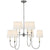 Visual Comfort Vendome Large Chandelier with Linen Shades