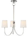 Visual Comfort Reed Small Chandelier with Linen Shades