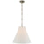 Visual Comfort Goodman Medium Hanging Light with Linen Shade