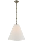 Visual Comfort Goodman Medium Hanging Light with Linen Shade