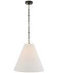 Visual Comfort Goodman Medium Hanging Light with Linen Shade