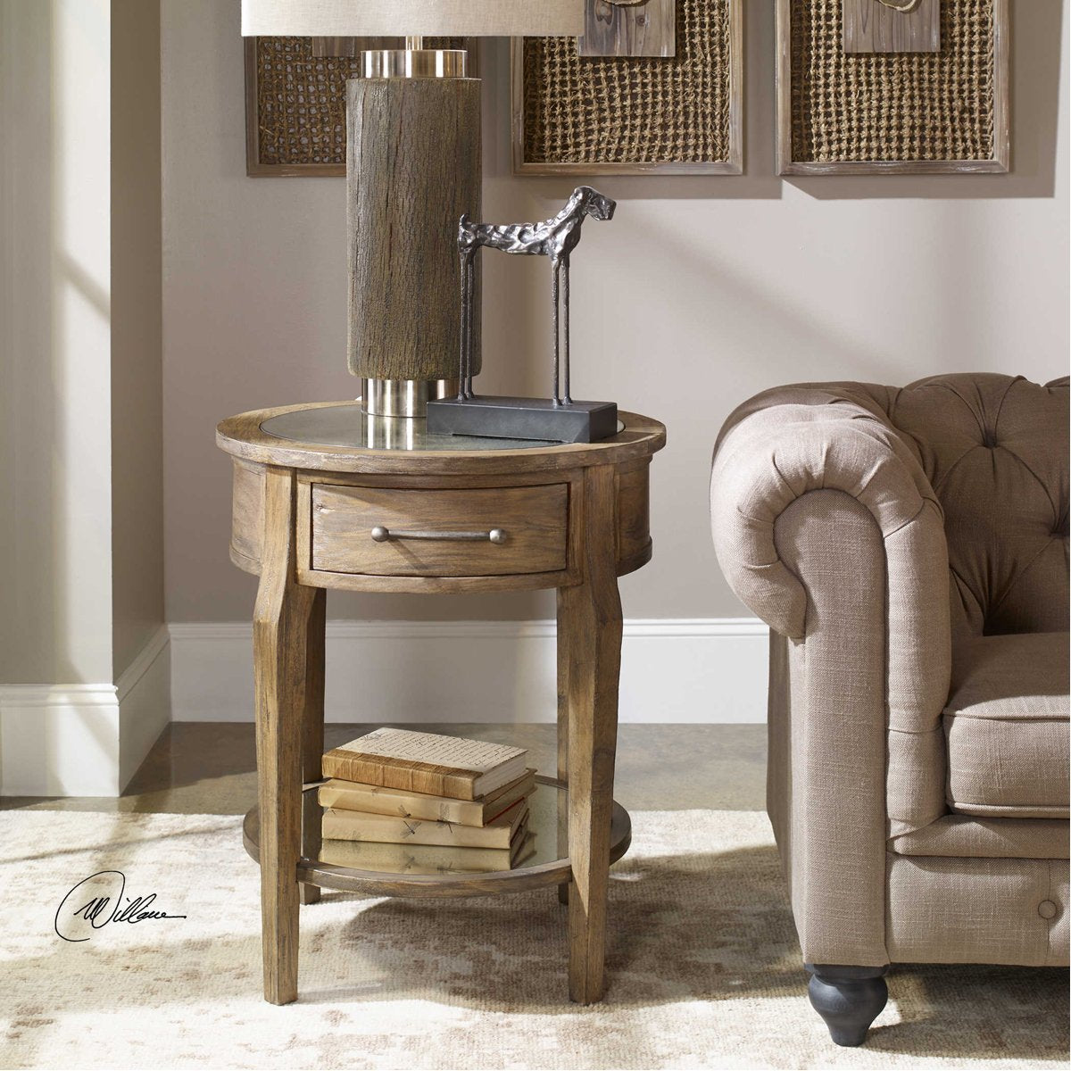 Uttermost Raelynn Wood Lamp Table