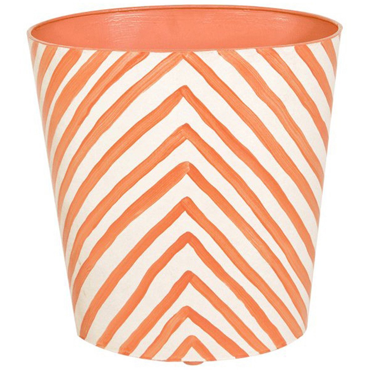 Worlds Away Oval Zebra Wastebasket