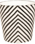 Worlds Away Oval Zebra Wastebasket