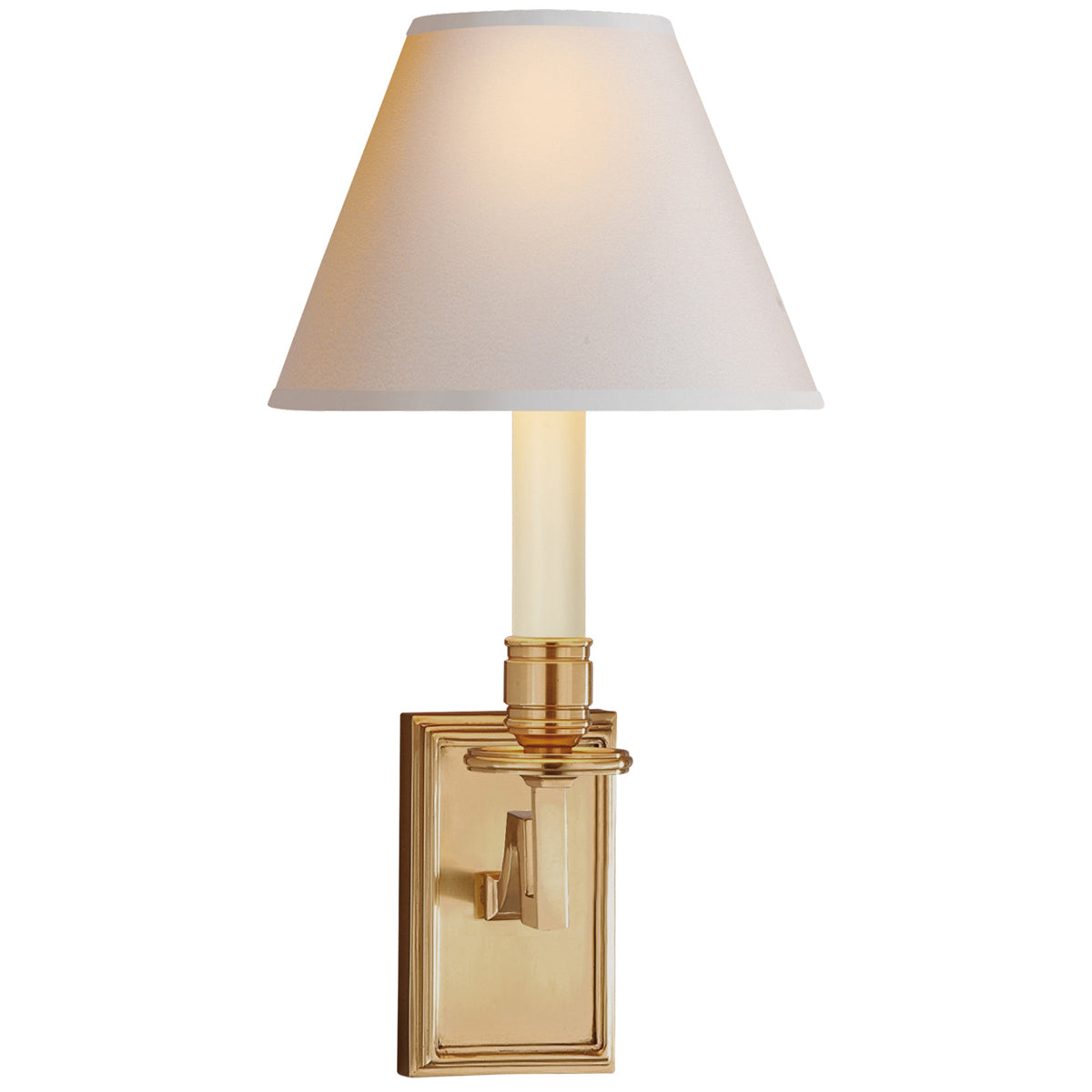 Visual Comfort Dean Library Sconce with Natural Paper Shade