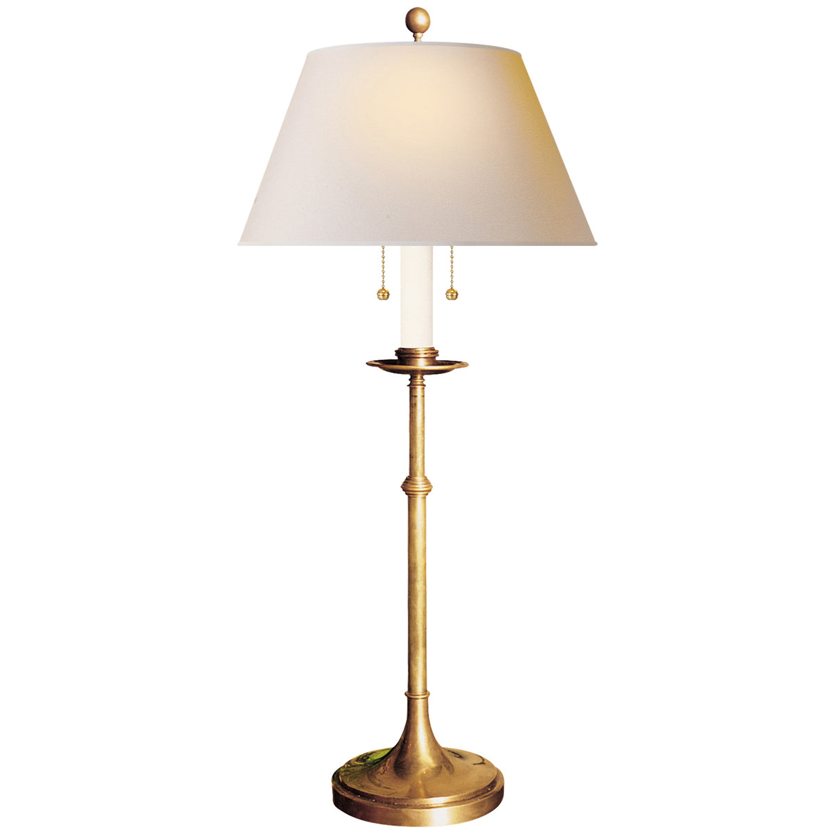 Visual Comfort Dorchester Club Table Lamp with Natural Paper Shade