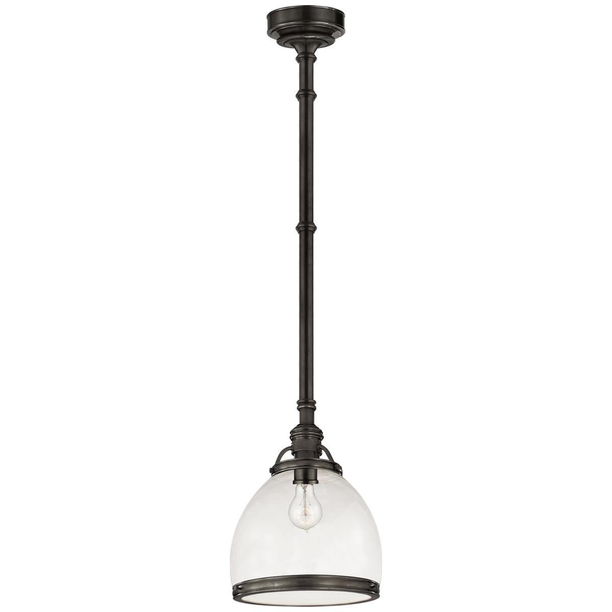 Visual Comfort Sloane Single Pendant with Clear Glass