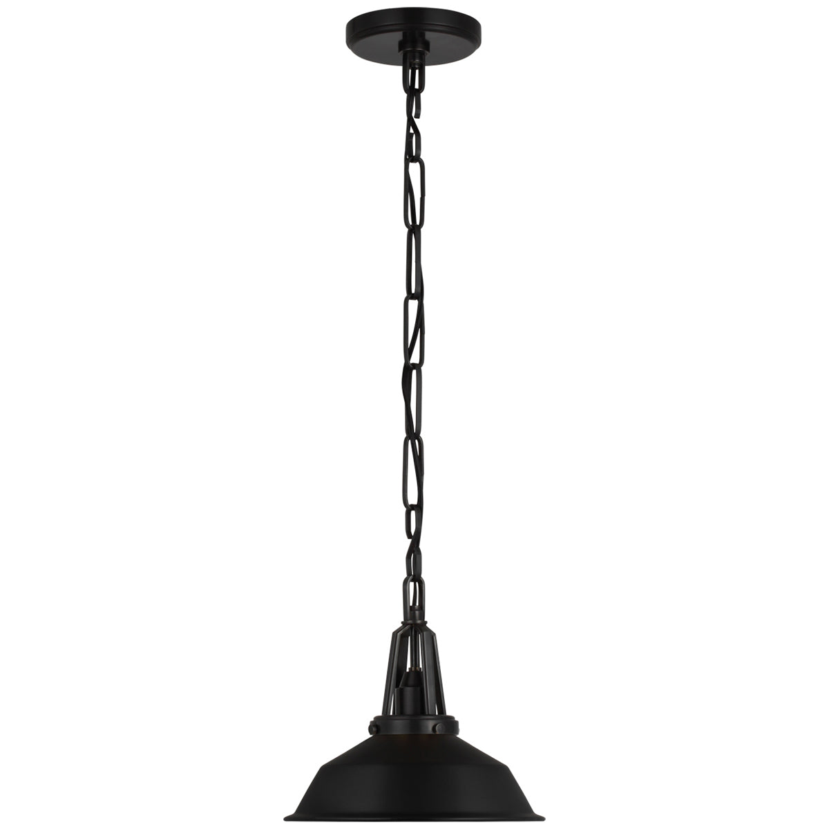 Visual Comfort Layton 10-Inch Pendant with Matte Black Shade