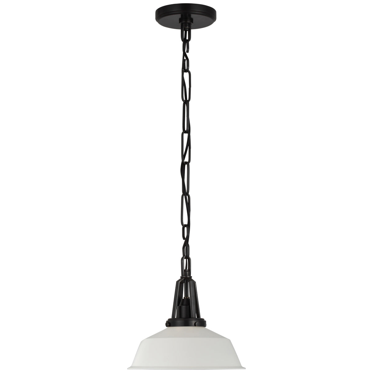 Visual Comfort Layton 10-Inch Pendant with Matte Black Shade