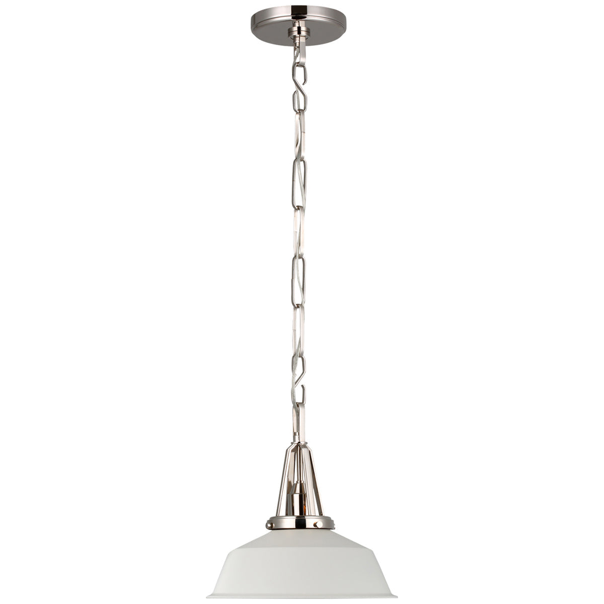 Visual Comfort Layton 10-Inch Pendant with Matte Black Shade