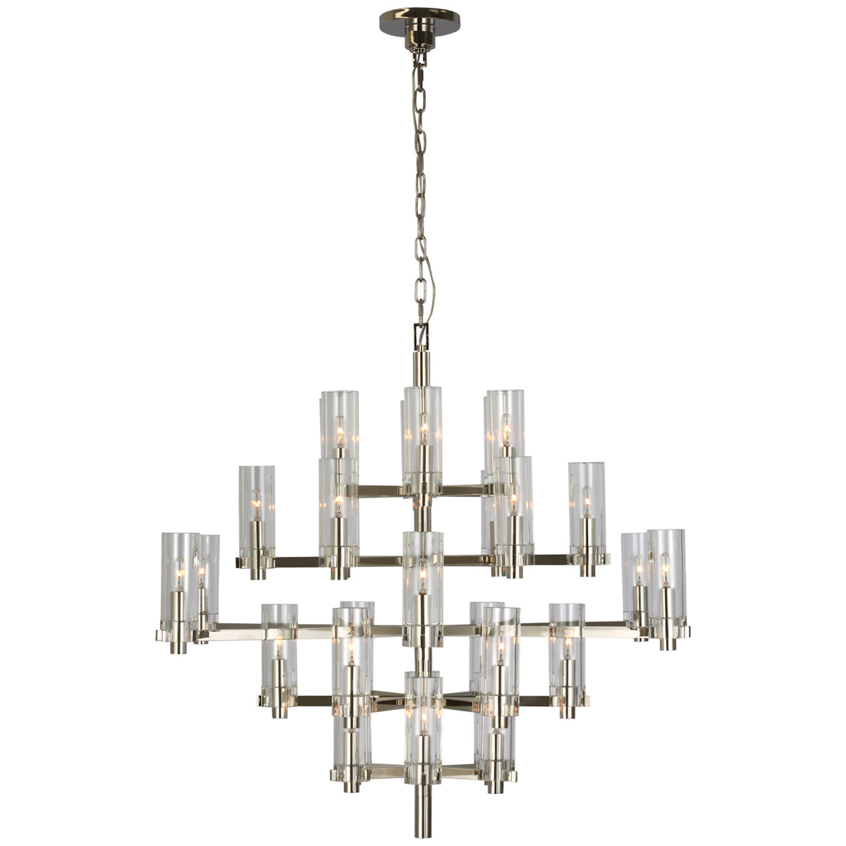 Visual Comfort Sonnet Large Chandelier with Clear Glass