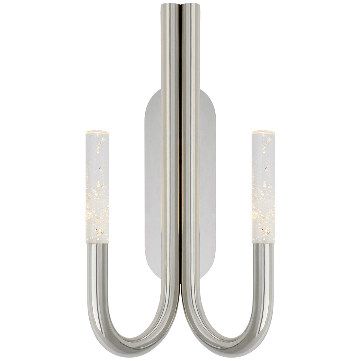 Visual Comfort Rousseau Double Wall Sconce with Seeded Glass