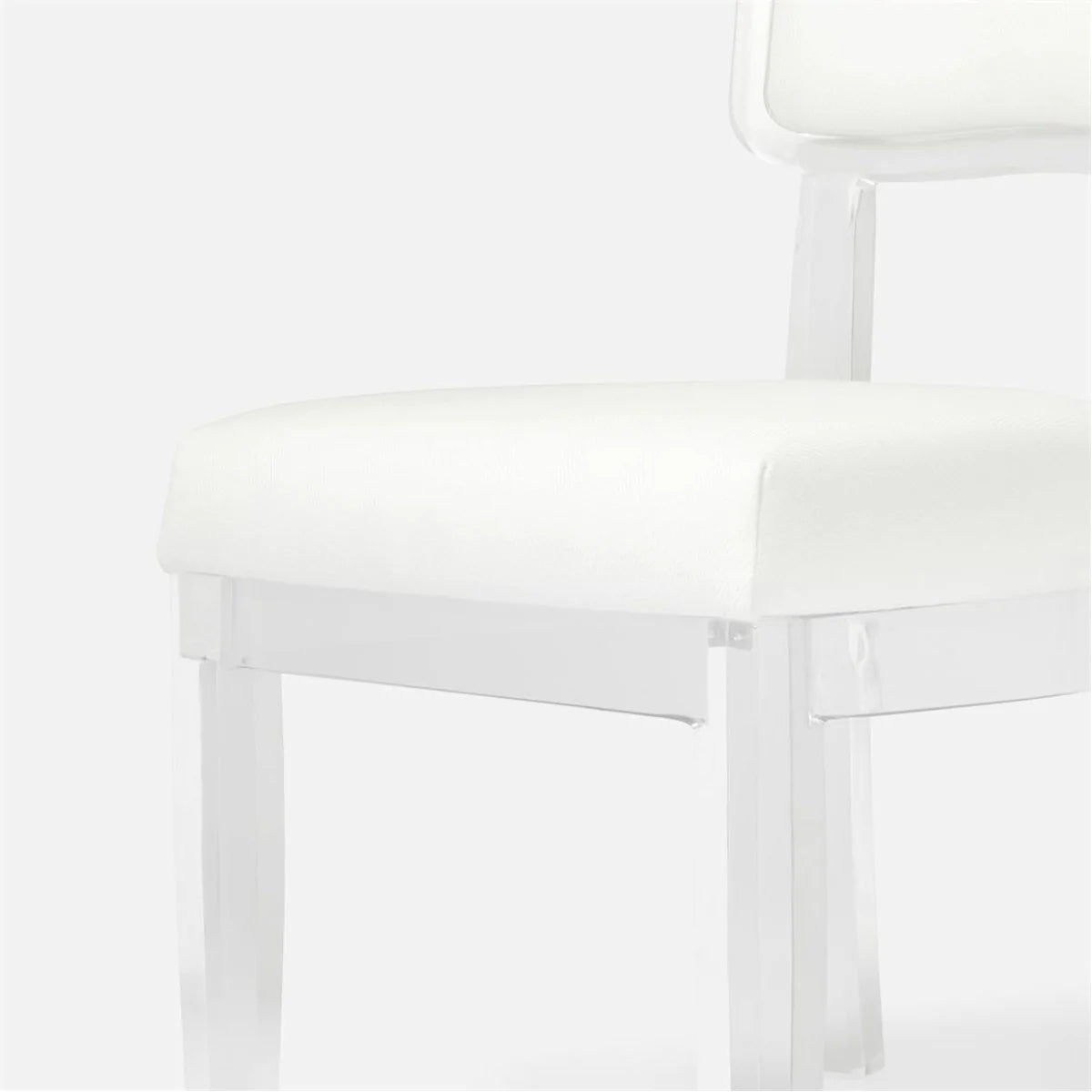 Made Goods Aaliyah Curved Acrylic Dining Chair in Alsek Fabric