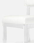 Made Goods Aaliyah Curved Acrylic Dining Chair in Alsek Fabric