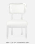 Made Goods Aaliyah Curved Acrylic Dining Chair in Alsek Fabric