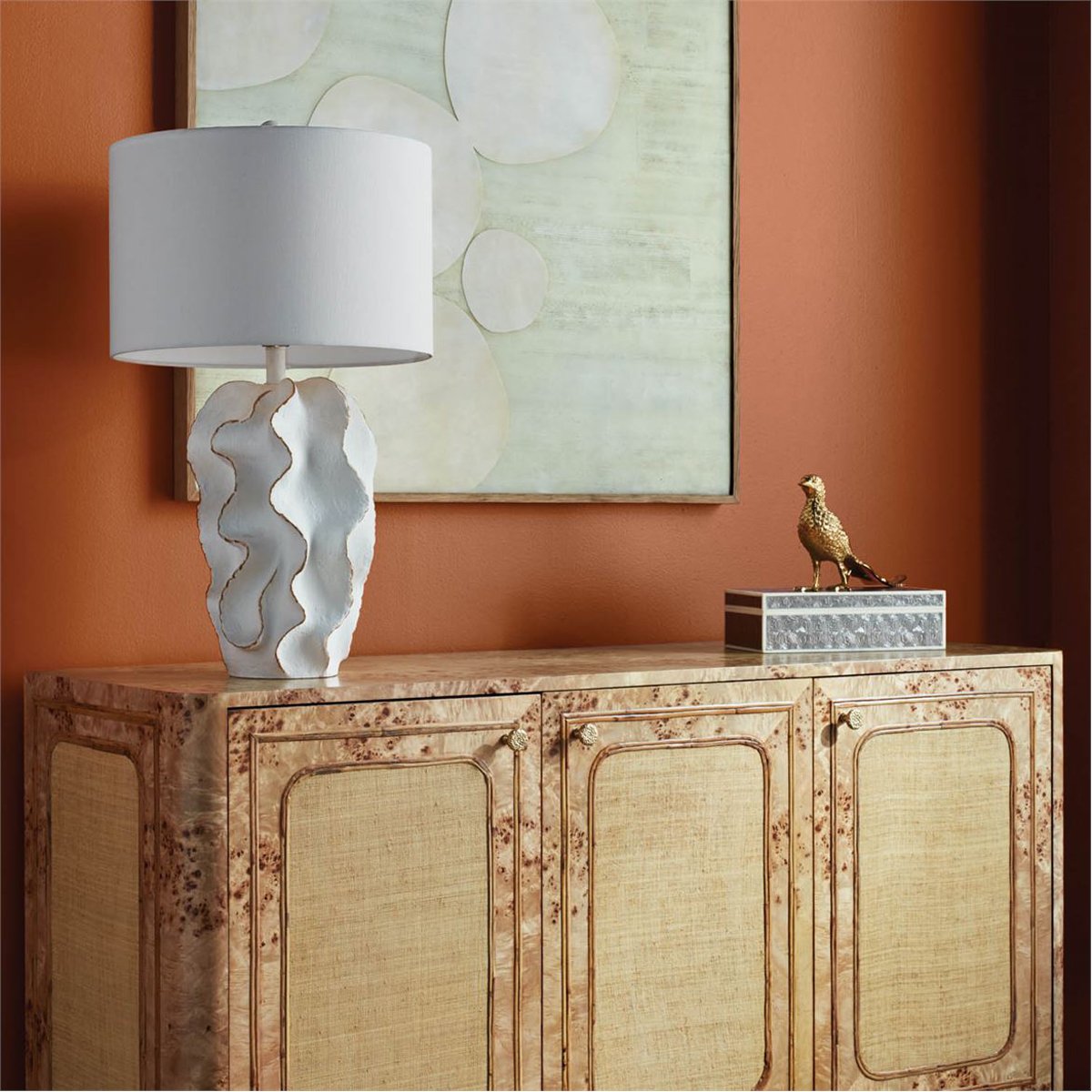 Made Goods Bethany Wavy Resin Table Lamp