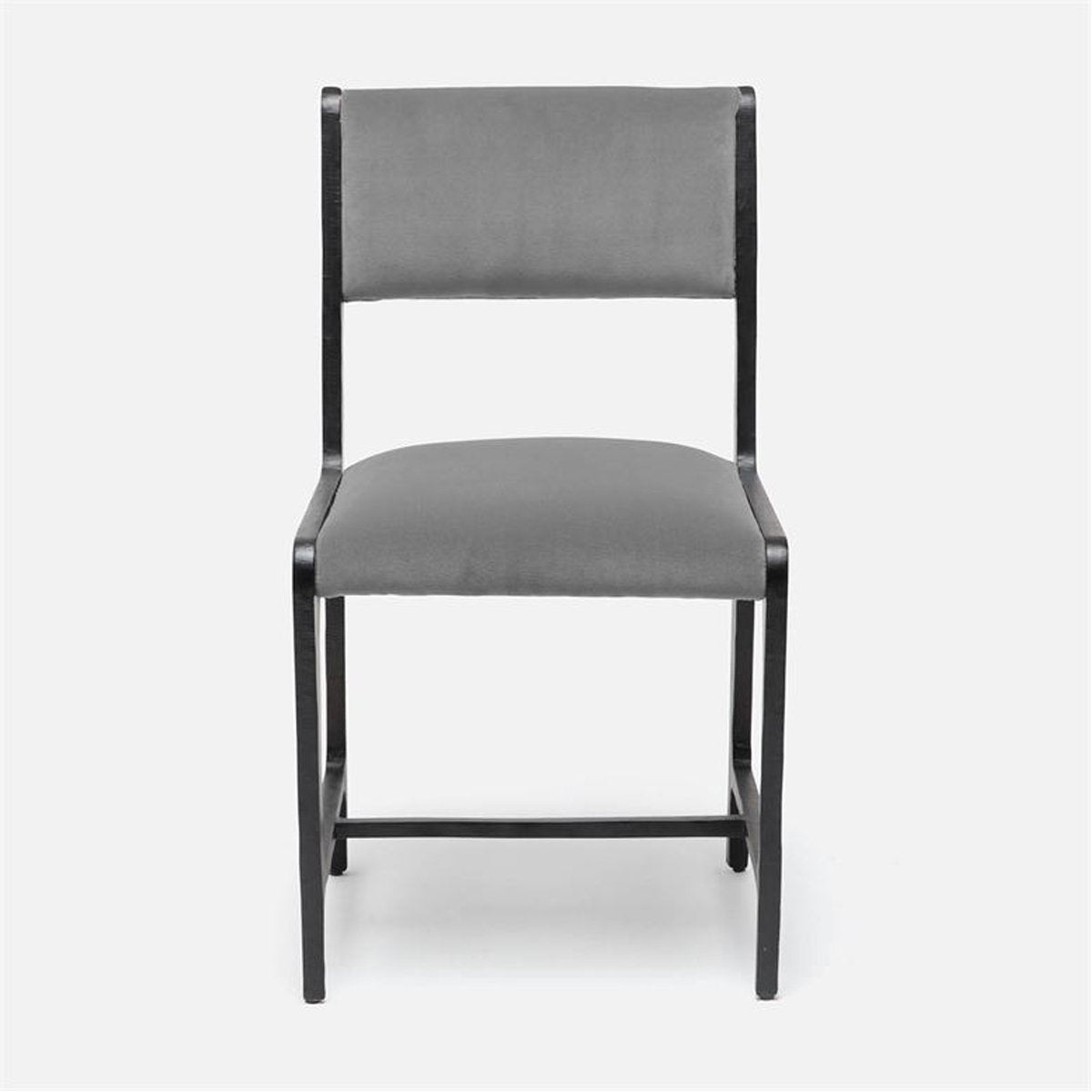 Made Goods Vallois Contemporary Metal Side Chair, Colorado Leather