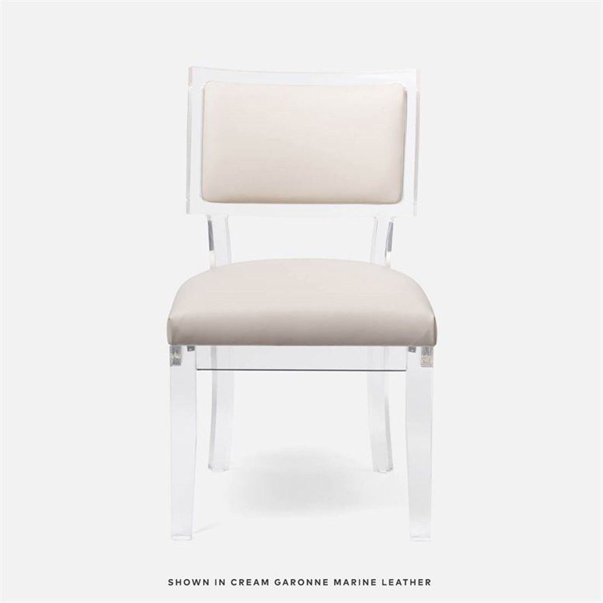 Made Goods Winston Clear Acrylic Dining Chair, Weser Fabric