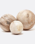 Made Goods Bram Petrified Wood Balls, 3-Piece Set