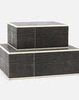 Made Goods Breck Patterned Realistic Faux Shagreen Box, 2-Piece Set