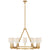 Visual Comfort Alpha Grande Chandelier, Linen Shade